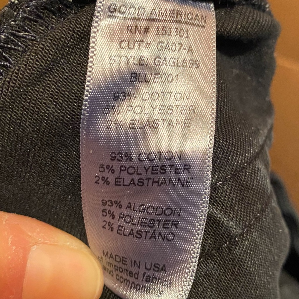 Good American High Rise Black Distressed Skinny Jeans - Picture 5 of 5